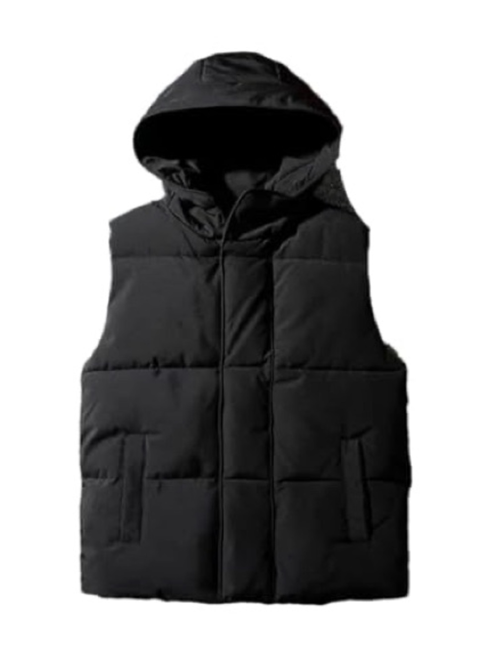 BCBGeneration Black Hooded Puffer Vest for Women